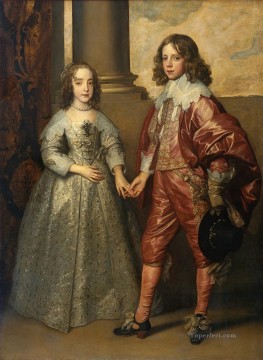  henri - Guillermo II, Príncipe de Orange y Princesa Enriqueta María Estuardo, pintor barroco de la corte Anthony van Dyck